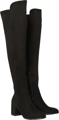 Image de Dorothy Perkins - Bottes montantes "Kelly" pour femme, Suedette imitation daim DP5591 (37 UE) (Noir)