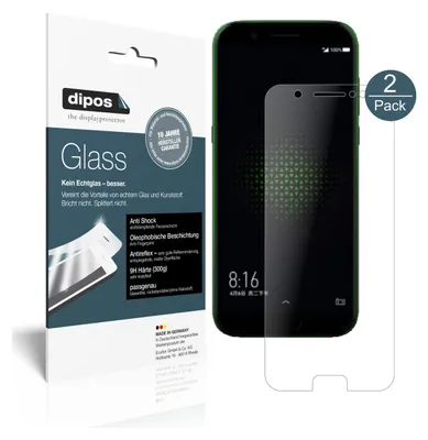 Produktbild von 2x Schutzfolie für Xiaomi Black Shark matt - Anti-Shock 9H Folie dipos Glass