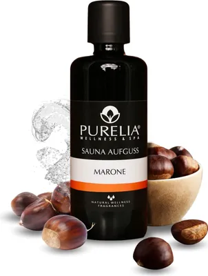 Produktbild von PURELIA Saunaaufguss Konzentrat Marone 100 ml natürlicher Sauna-aufguss - reine ätherische Öle