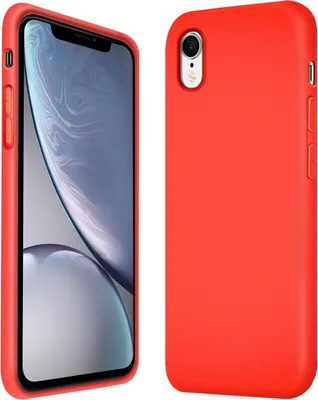 Zdjęcie produktu dla Etui ochronne na telefon komórkowy Apple iPhone XR silikonowo-żelowe etui na telefon komórkowy, czerwone