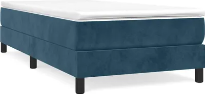 Obrázek produktu pro vidaXL Box spring bed frame dark blue 80x200 cm velvet
