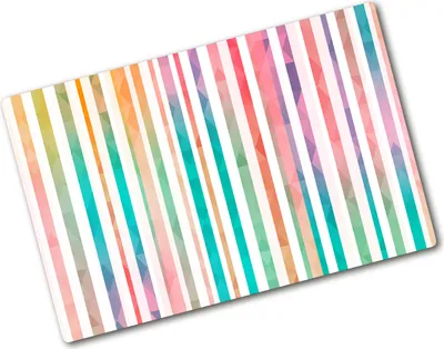 Produktbild von Tulup Glas Herdabdeckplatte - 80x52 cm - Glaskeramikkochfeld-Abdeckung Spritzschutz Glasabdeckplatte - Einteilig - Kunst: Modern & Klassisch - Regenbogen-Streifen - Mehrfarbig