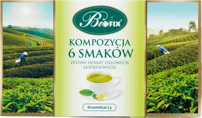 Immagine prodotto di Herbata Zielona 6 Smaków Bifix 60 torebek