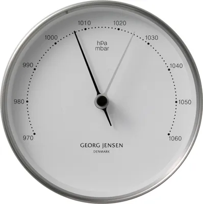Produktbild von Georg Jensen HENNING KOPPEL BAROMETER STEEL&WHITE SS, ABS 10CM 3587586