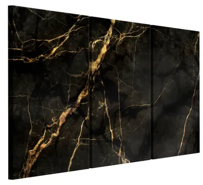 Immagine prodotto di LUMASOUL Quadri su tela con motivi Dsenie, quadri da parete cornice in legno, quadri 90x60cm venature di marmo dorate