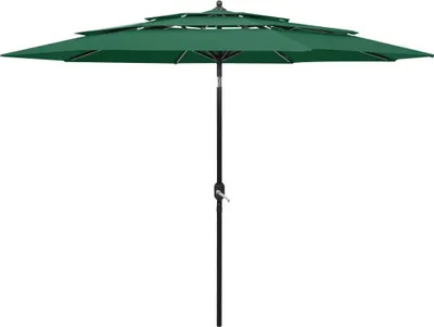 Image de 2025 cloris Parasol avec mât en aluminium 3 couches vert 3 m - Parasols Sale3232307 1parcel