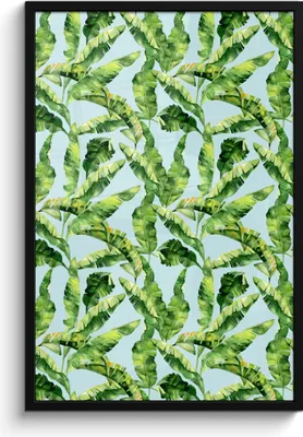 Produktbild von MuchoWow® MuchoWow® Gerahmtes Poster Vintage - Grün - Blätter 60x90 cm - Poster mit zchwarzem Bilderrahmen - Kunst