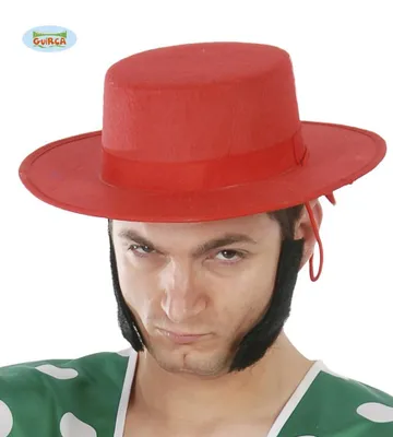 Immagine prodotto di cappello da flamenco rosso spagnolo per uomo