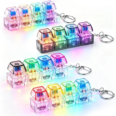 Productafbeelding van Toetsenbord fidget toy - Set van 4 - Clicker sleutelhanger vingerspeelgoed