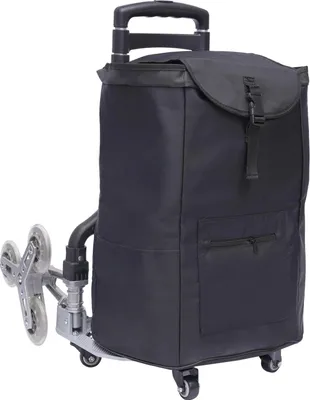 Immagine prodotto di Carrello saliscale - Carrello pieghevole - Sistema a 6 ruote per scale - 4 ruote orientabili - Carichi pesanti - Alluminio + PP