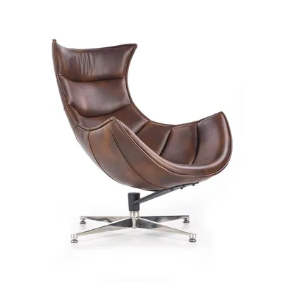 Zdjęcie produktu dla Halmar Designerski fotel obrotowy Luxor - ciemny brąz