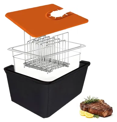 Sous-Vide-Behälter 12 l mit Isolierhülle und Rost