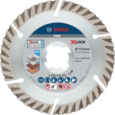 Produktbild von PRO Multi Material X-LOCK Diamanttrennscheibe, 115 x 22,23 mm