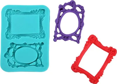 Productafbeelding van Siliconenmal voor fondant. Fotoramen. Spiegellijsten