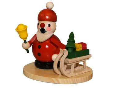 Produktbild von Räuchermann Ruprecht mit Schlitten BxHxt 9,5x9,5x7cm NEU