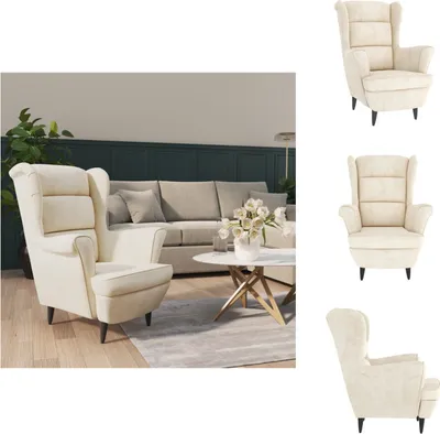 Produktbild von vidaXL Sessel Cremeweiß Samt -  Sessel