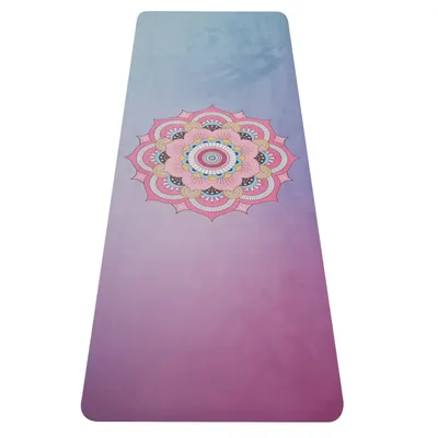 Immagine prodotto di YATE Yoga Mat in gomma naturale - motivo a Z 4 mm - blu/rosa