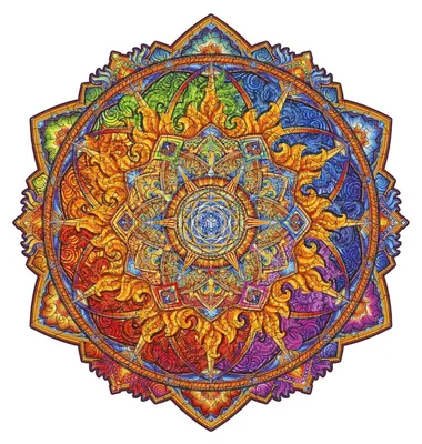 Produktbild von Mandala Aufgehende Sonne Holzpuzzle (2D)