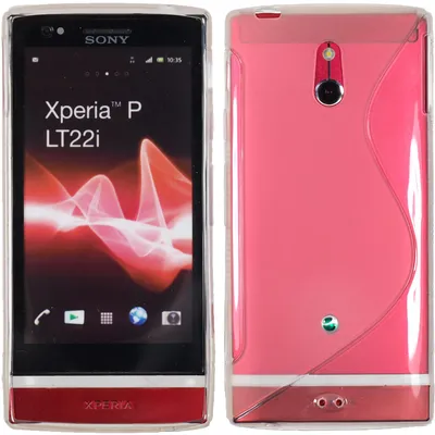 Produktbild von PhoneNatic Case kompatibel mit Sony Xperia P - clear Silikon Hülle S-Style + 2 Schutzfolien