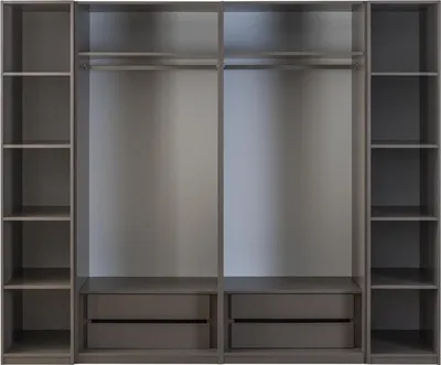Produktbild von Kleiderschrank Schrank Holzschrank Holz Grau Schlafzimmerschrank