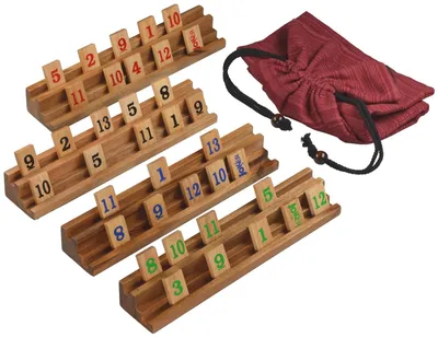 Image de Rummy Okey - Jeu de placement stratégique en bois noble pour 2 à 4 joueurs