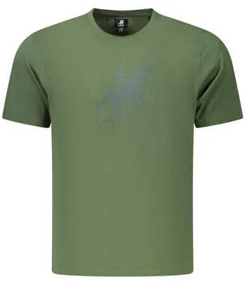Produktbild von Grünes Herren-Kurzarmshirt mit Rundhals und Print-Detail