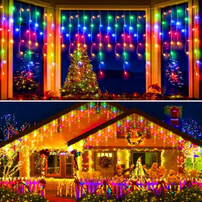 15 m 480 LED Lichterkette, Weihnachtsbeleuchtung, Timer, 12 Modi