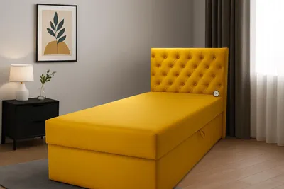 Zdjęcie produktu dla Łóżko kontynentalne MILANO 90×200 cm – idealne do sypialni i apartamentów hotelowych - materiał Manila