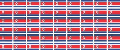 Produktbild von Mini Aufkleber Set - Pack glatt - 20x12mm - selbstklebender Sticker - Nordkorea - Flagge / Banner / Standarte fürs Auto, Büro, zu Hause und die Schule - 54 Stück