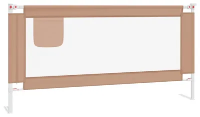 Produktbild von vidaXL Kleinkind-Bettschutzgitter Taupe 180x25 cm Stoff