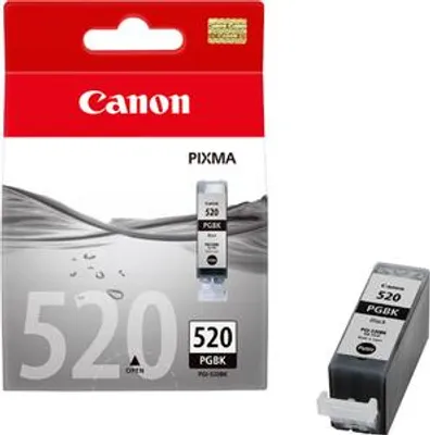 Produktbild von Canon PGI-520BK Tintenstrahl Tintenpatrone - Schwarz - Original - 1 Pack - Tintenstrahl - 1er Pack