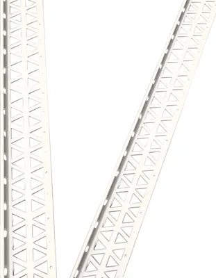 Produktbild von ProfileXXL PVC Eckwinkel, Eckprofil, Kantenschutz 2,5m Weiß 40 x 40 x 10mm Putzschienen aus hart PVC, für Innen- & Außenputz