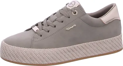 Produktbild von Tamaris Damen Sneaker Lowcut vegan mit Plateausohle in Bast Optik 1-23713-42, Größe:38 EU, Farbe:Grün