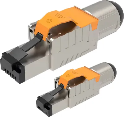 Produktbild von Netzwerkstecker Cat8 Cat8.1 RJ45 Stecker 2x Steckverbinder werkzeuglos geschirmt