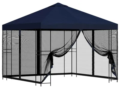 Image de Abri de jardin avec parois 3 x 3 m Bleu Polyester et Acier