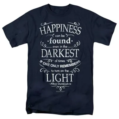 Produktbild von Harry Potter - "Happiness Can Be Found" T-Shirt für Herren/Damen Uni TV36671 (S) (Marine)