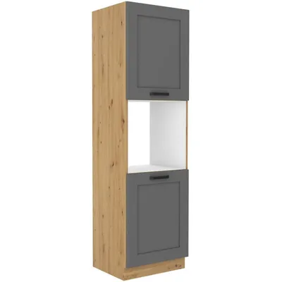 Obrázek produktu pro Kuchyňská skříň na vestavnou troubu LAILI - šířka 60 cm, šedá / dub artisan