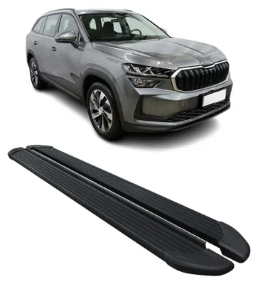 Image de Marchepieds latéraux pédale pour Skoda Kodiaq II 2024-2026 Noir 2Pcs Alu