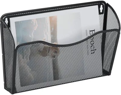 Produktbild von Wandmaphouder A4 Organizer, Archivierung, Zeitungshalter, Dokumentenhalter, Metall, Schwarz