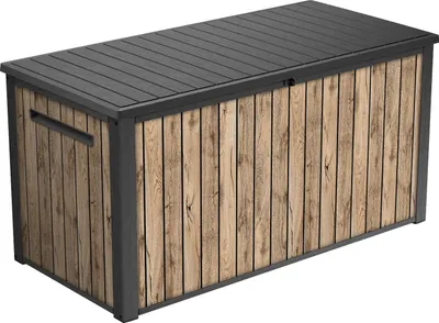 Produktbild von Keter Gartenbox "Sierra" 643L - 144x70x73 cm - Holzoptik Pinie - Deckel bis 272 kg belastbar