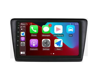 Obrázek produktu pro HIZPO 2GB Apple CarPlay a Android Auto Stereo Autorádio pro Seat TOLEDO 2013 - 2019 a Škoda RAPID 2013, 2014, 2015 - 2019 s Bluetooth, GPS navigace, WIFI, USB, Parkovací kamera  Barva rámečku: L
