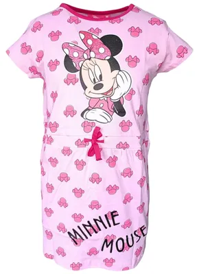 Produktbild von Sommerkleid Disney Minnie Mouse mit Glitzer Rosa 128 cm