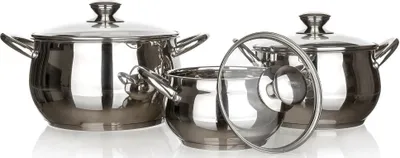 Immagine prodotto di BANQUET Set di pentole in acciaio inox RONDEL 6 pezzi