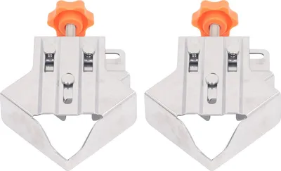 Image de 2Pcs Clip d'angle droit en acier inoxydable Bouche fermée 90 degrés Pince d'angle rapide pour le travail du bois