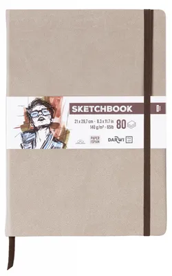 Productafbeelding van Darwi For You DF80021290004C - Genaaid schetsboek, formaat A4 (21x29,7 cm), 140g - 80 vel