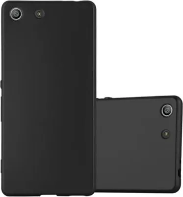 Produktbild von Cadorabo Schutzhülle für Sony Xperia M5 Hülle in Schwarz Handyhülle TPU Silikon Etui Cover Case