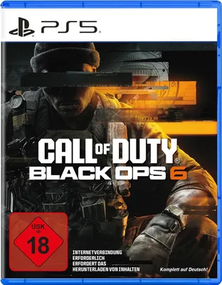 The image shows the cover art for the video game Call of Duty: Black Ops 6 for PlayStation 5.