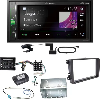 Produktbild von Pioneer DMH-A3300DAB Bluetooth USB DAB+ iPod Einbauset für T6 Sharan 2 Beetle