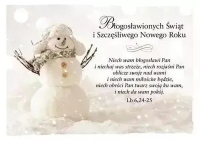Zdjęcie produktu dla Kartka na Boże Narodzenie. Niech wam błogosławi Pan...