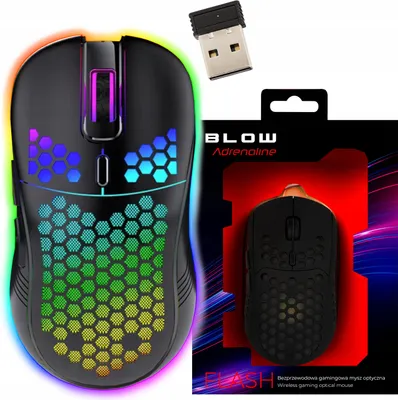 Obrázok produktu pre Bezdrôtová herná myš s podsvietením, tichá a ergonomická